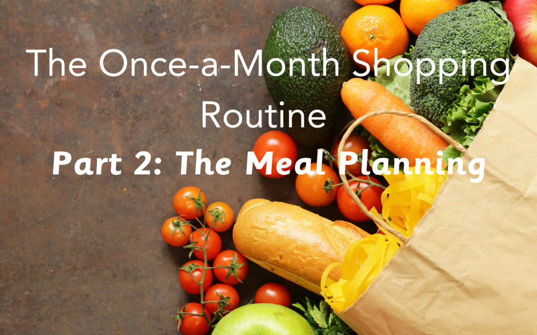 The Once-a-month Shopping Routine- Part II: Meal Planning