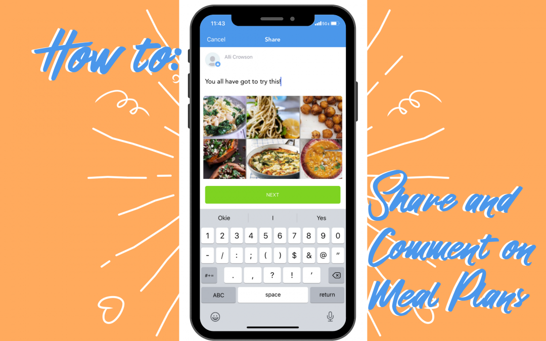 How to: Share and Comment on Meal Plans