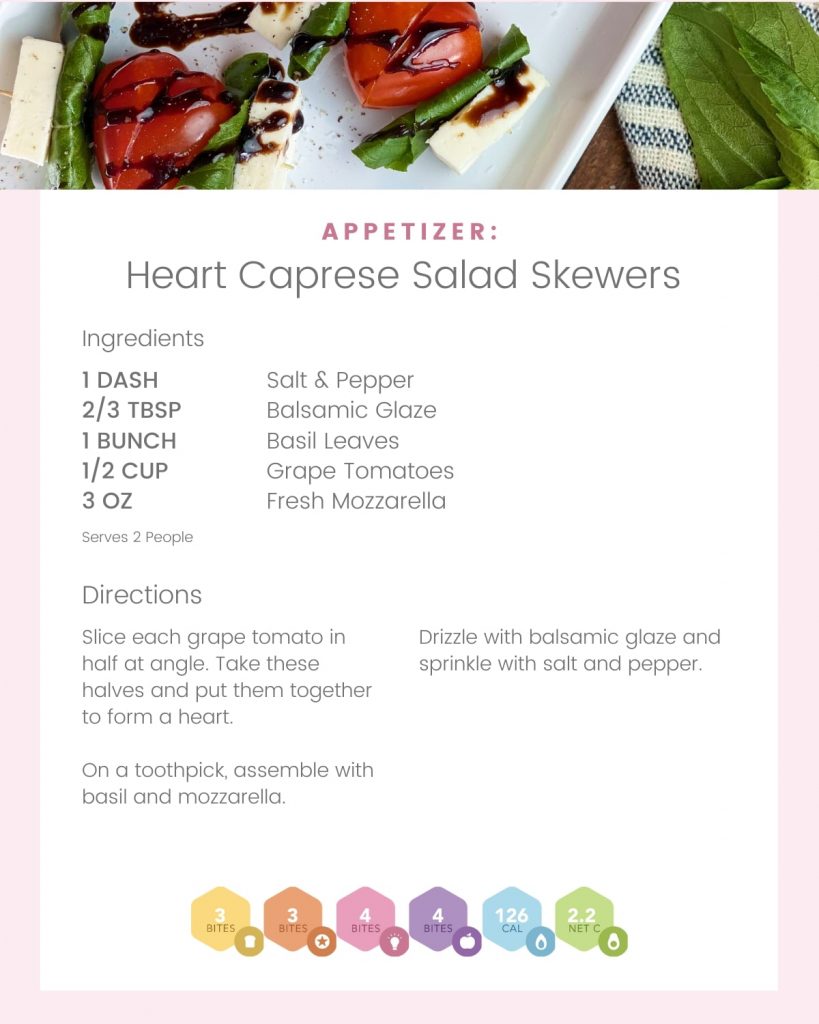 Heart Caprese Salad Skewers