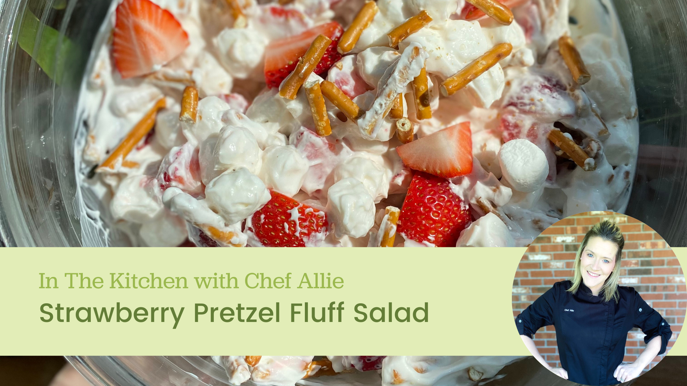 Strawberry pretzel fluff salad