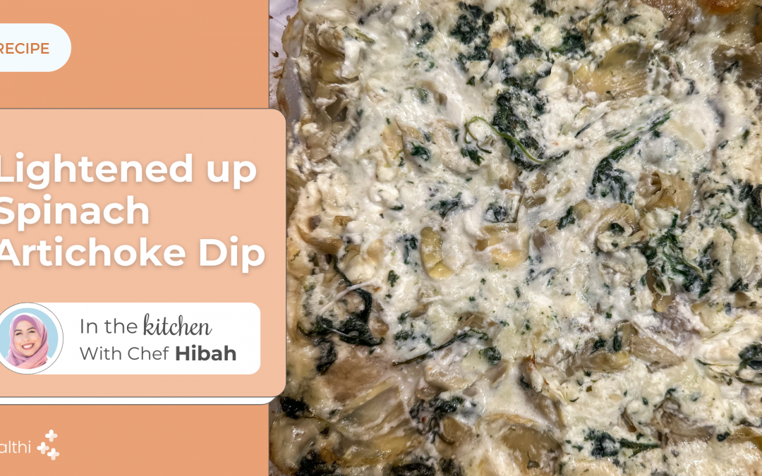 Lightened-up Spinach Artichoke Dip by Chef Hibah